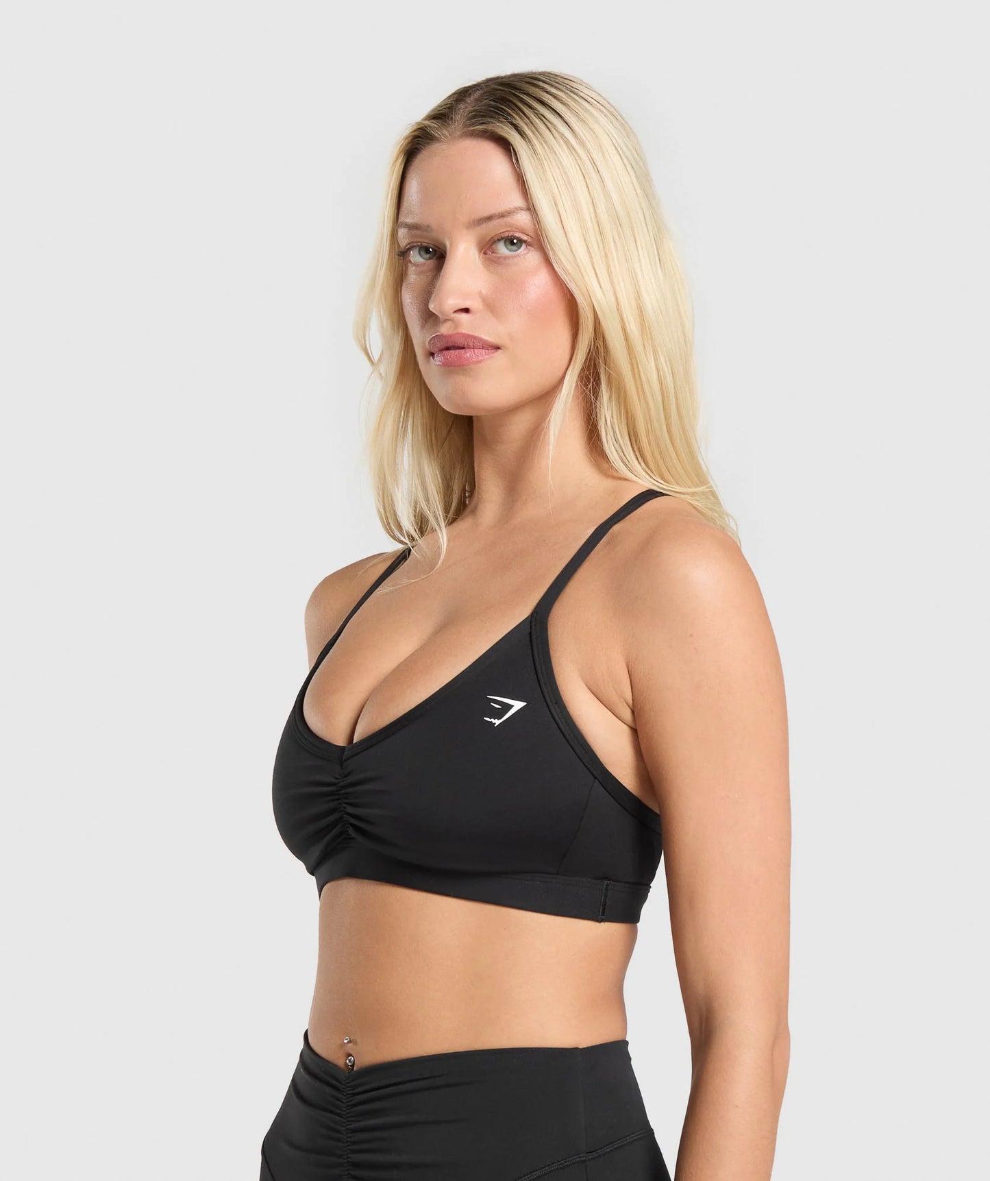 Ruched Strappy Sports Bra