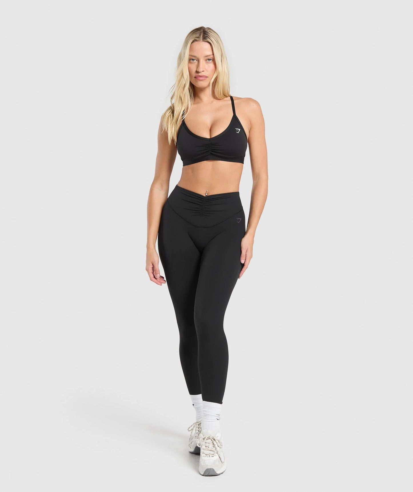 Ruched Strappy Sports Bra